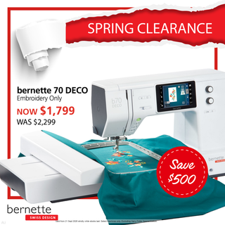 Bernina & Bernette Spring Clearance October 2026