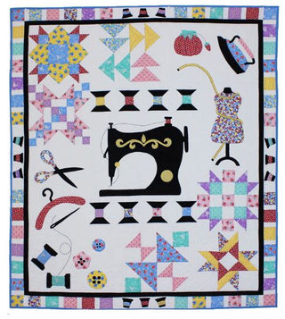 Spooling Around the Block BOM Quilt Pattern by Bound to be Quilting