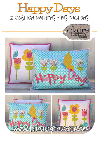 Happy Days 2 Cushion Pattern by Claire Turpin Designs