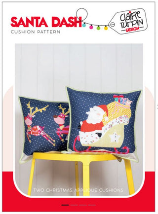 Santa Dash Cushion Pattern by Claire Turpin Design