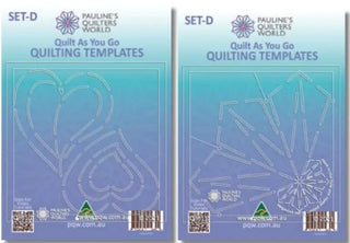 Pauline's Quilters World QAYG Quilting Templates Set D 