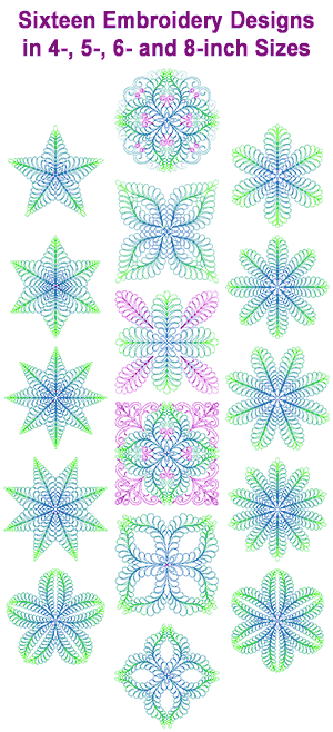 Software - Kaliedscope Kreator 3 Feathers Embroidery Bundle