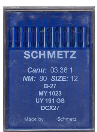 Needles DCx1  DCx27 81x1 B27 MY1023A  80/12 Overlocker BabyLock Older Models 