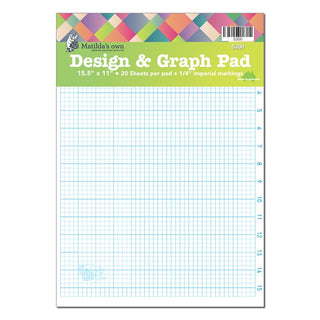 Matilda's Own Designer Graph Paper 15.5" x 11"  with 1/4" markings x  20 sheets