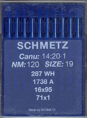 Schmetz Needles 287WH 1738A 16x95 71x1  Canu:14:20 1  120/19 Pk10