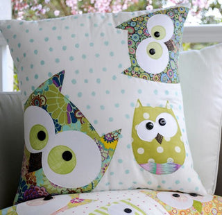 Claire Turpin Designs Family of Owls Cushion