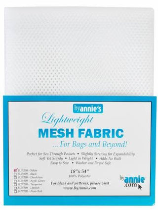 By Annie Lightweight Mesh Fabric - White 18" x 54"