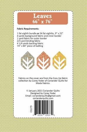 Leaves Pattern Coriander Quilts by Corey Yoder