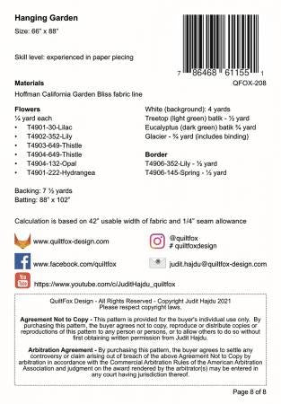 Hanging Garden Pattern by Quilt Fox Design