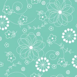 Kimberbell Basics Doodles Teal 8246-Q Per Mtr