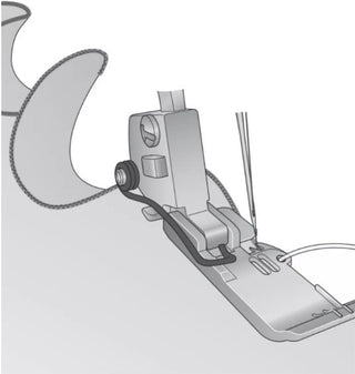 Pfaff Overlocker Corded Wavy Edge Foot Inspira (Coverlock 4.0, 3.0, Hobbylock 2.5)