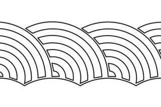 Handi Quilter Groovy Board, Baptist Fan 10" X 24"