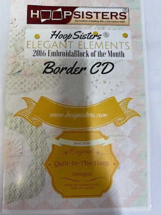 HoopSisters Elegant Elements Border Embroidery Design CD