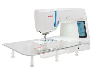 Janome Extra Wide Table (Clear Perspex) MC9900, MC9850, Skyline S9,S7,S6,S5,S3 -  500x307 (4 detachable screw on legs)