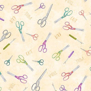 Sew Be It Scissors Cream Per Mtr