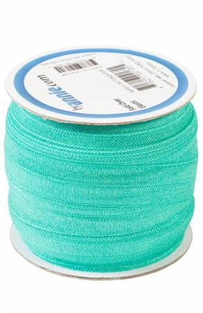 By Annie Fold Over Elastic Turquioise per mtr