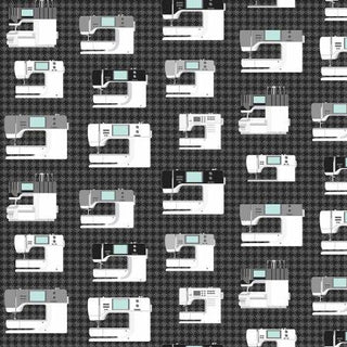 Amanda Murphy Sewing Room 2 Charcoal Sewing Machines per mtr 