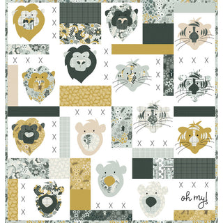 Meags & Me Lions, Tigers Bears Embroidery Design