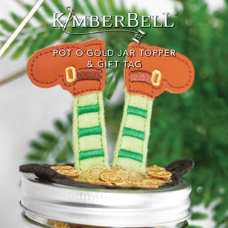 Kimberbell Digital Dealer Exclusive Design - Pot o' Gold Jar Topper Gift Tag