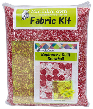 Quilt Kit - Beginners Quilt Kit Snowball (60" x 48") - (Includes Pattern, Fabric, Rulers, Backing & Wadding)