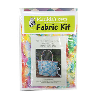 Aunties Two Perfectly Practical Bag Kit (Includes Pattern, Fabric & Stabiliser)