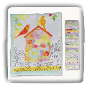 Quilt Kit - Panel Quilt Kit Bird House - Includes Panel, Coordinating Rainbows & Wadding