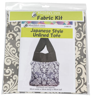 Japanese Style Unlined Tote Bag Kit (includes Instructions & Fabric)