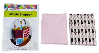 Simple Shopper Tote Bag Kit  (Includes Pattern & Fabric) Assorted Colours