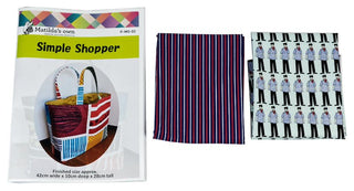 Simple Shopper Tote Bag Kit  (Includes Pattern & Fabric) Assorted Colours