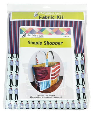 Simple Shopper Tote Bag Kit  (Includes Pattern & Fabric) Assorted Colours