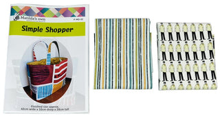 Simple Shopper Tote Bag Kit  (Includes Pattern & Fabric) Assorted Colours