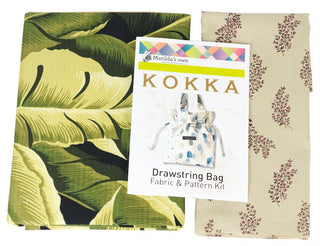 Kokka Drawstring Bag Kit (includes Bag Pattern & Fabric)