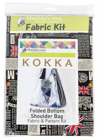 Kokka Folded Bottom Shoulder Bag Kit (includes Bag Pattern & Fabric)