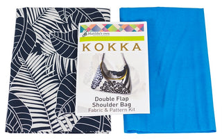 Kokka Double Flap Shoulder Bag Kit (includes Bag Pattern & Fabric) Assorted Colours