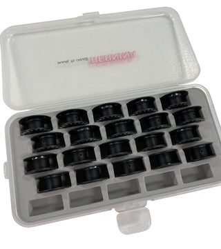 Bernina Jumbo Bobbins x 20 with Bobbin Box (4,5,7,9 Series)
