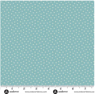 Laundry Basket Quilts Lighthouse Small Blue Floral per mtr