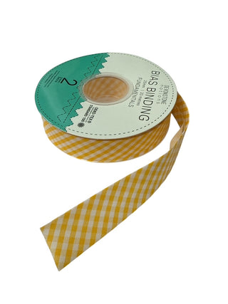 Bias Binding 25mm 1/8" Check Sunnyside Per Metre