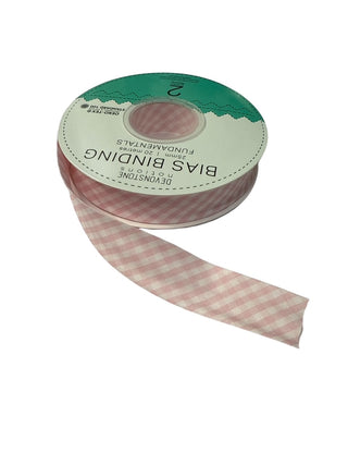 Bias Binding 25mm 1/8" Check Petal Per Metre