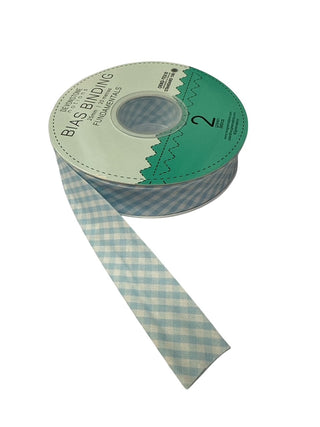 Bias Binding 25mm 1/8" Check Partly Cloudy Per Metre