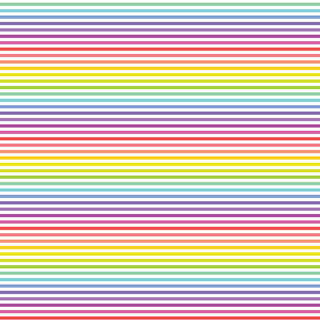 Bias Binding 25mm 1/8" Stripe White Rainbow Per Metre