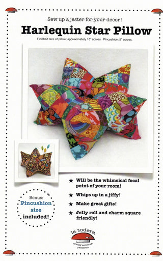 Harlequin Star Pillow & Pincushion Pattern by La Todera