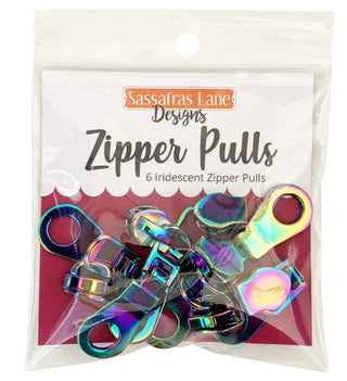 Rainbow Iridescent #5 Zipper Pulls by Sassifrass Lane Pk 6