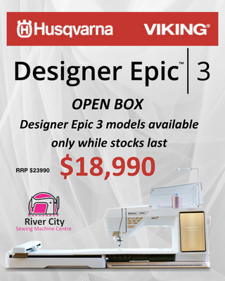 Husqvarna Viking Designer Epic 3 Sewing and Embroidery Machine - OPEN BOX MODEL