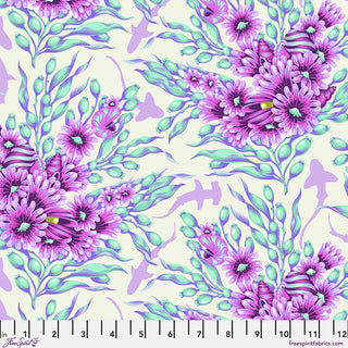 Tula Pink Floral Reef PWTP267.Ultraviolet per mtr - Pre-Order arriving April May 2026  