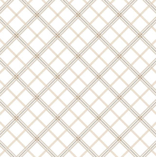 Kimberbell Basics Plaid/Cream Tapue 8262-E Per Mtr