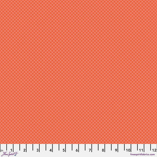 Tula Pink True Colours On The Grid Salmon Per Mtr