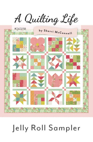 Jelly Roll Sampler Quilt Pattern by Sherri McConnell