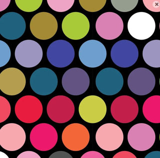 Devonstone Wideloads Backing Fabric Spots Black 108" (2.74m) wide Per Mtr