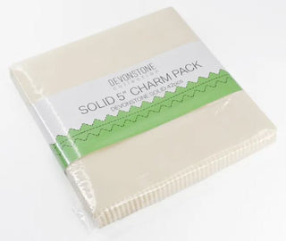 Devonstone Solids 5" Charm Pack 42pcs Cream