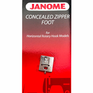 Janome Concealed Zipper foot 9mm - (Z) (2-9mm) (For Invisible Zips)
